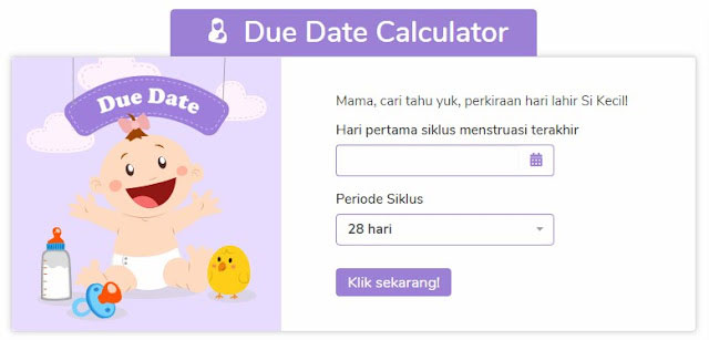 Website Kalkulator Kehamilan Popmama